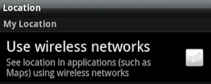 Use wireless network setting