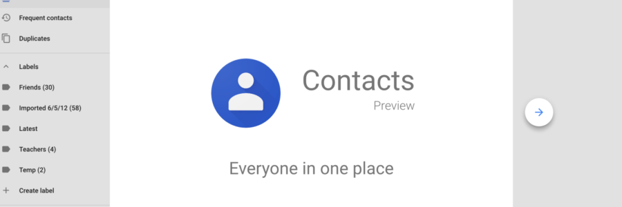 google contacts material design