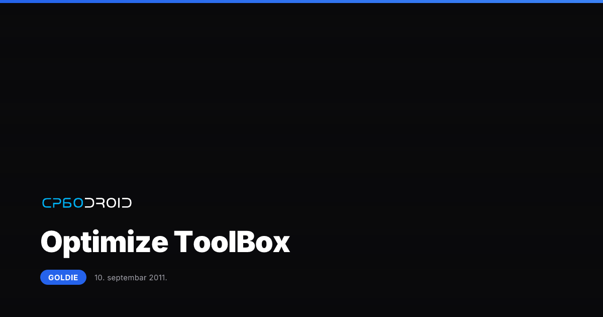 Optimize ToolBox - Srbodroid