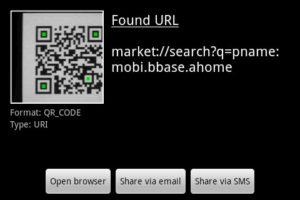 Barcode Scanner URL Found Barcode Scanner URL Found