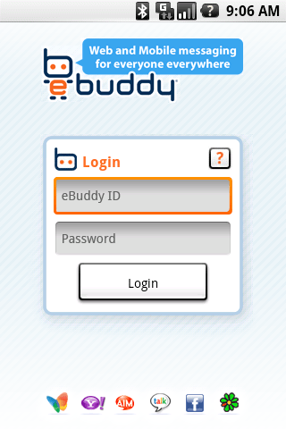 eBuddy for Android Login eBuddy for Android Login