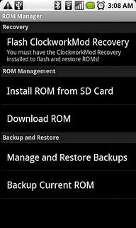 ROM manager ROM manager