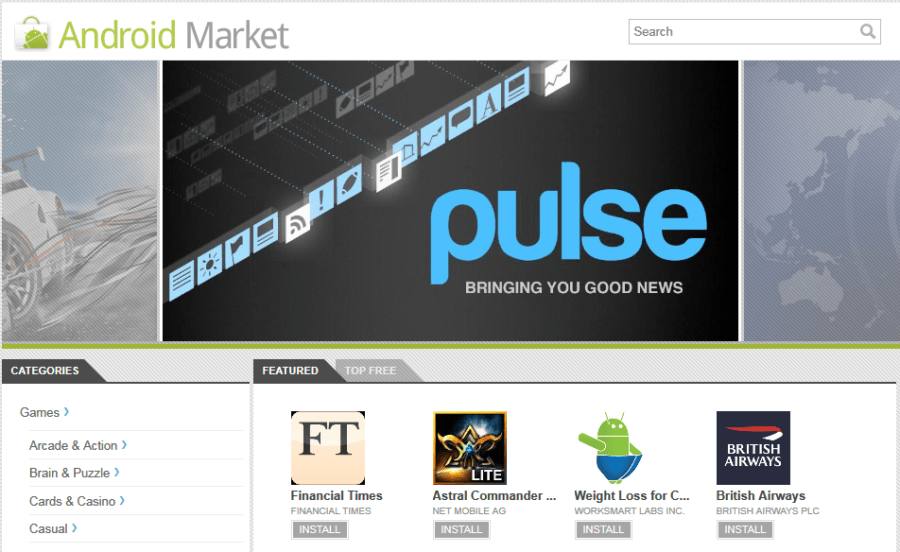 Android Market Web Klijent