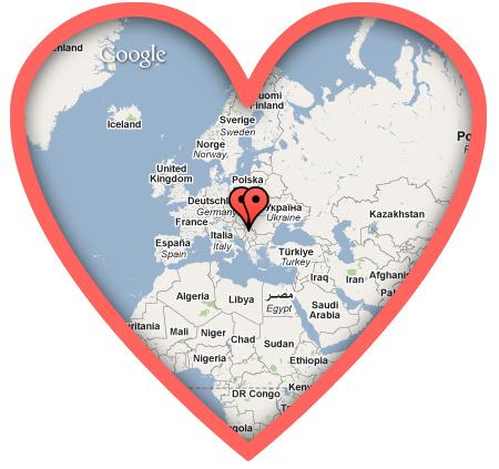 mapa srce mapa srce