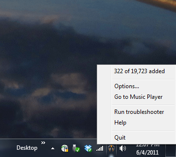 Google Music Manager Tray Icon