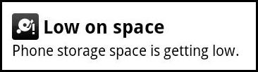 low on space