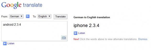 Goolle Translate greska