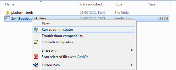 run as admin