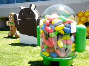 Google Jelly Bean statua Google Jelly Bean statua