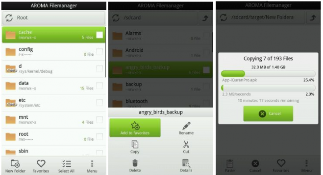 AROMA File Manager slike AROMA File Manager slike