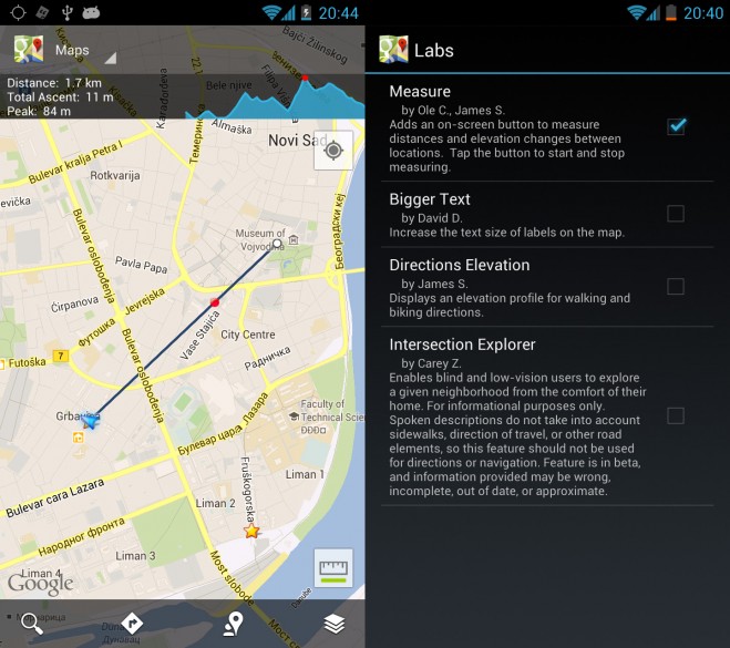 Google Maps Labs - Measure