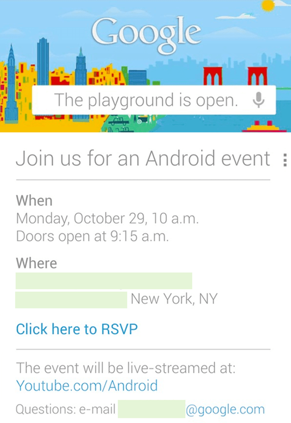Google Dogadjaj 29.10.2012