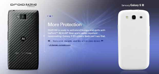 RAZR HD is more durable RAZR HD is more durable