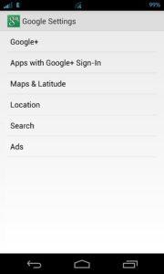 Google Settings