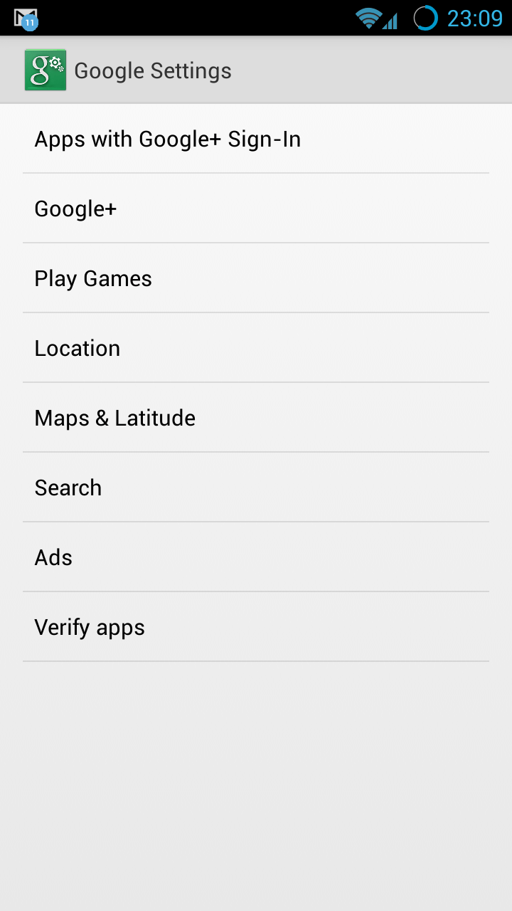 Google Settings