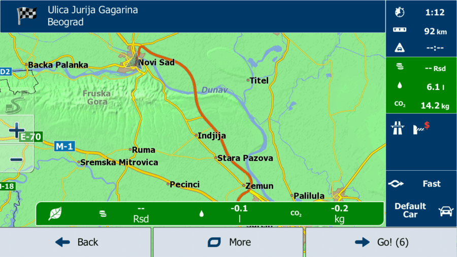 iGO navigacioni ekran