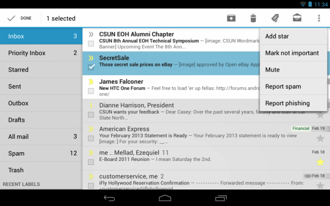 Paranoid Gmail Tablet