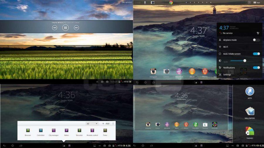 sony tablet z interface