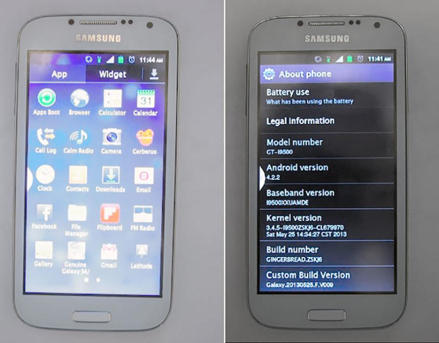 Fake Samsung Galaxy S4 screens