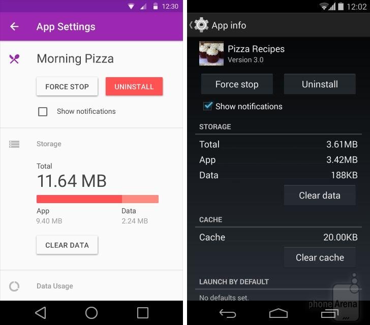 App settings