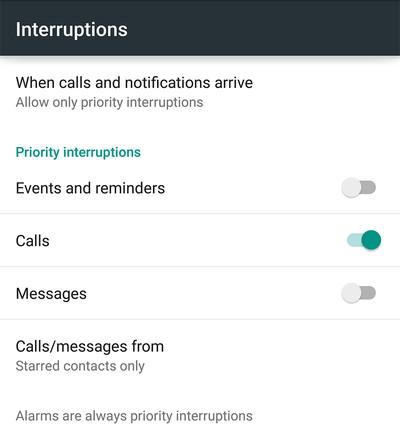 interruptions