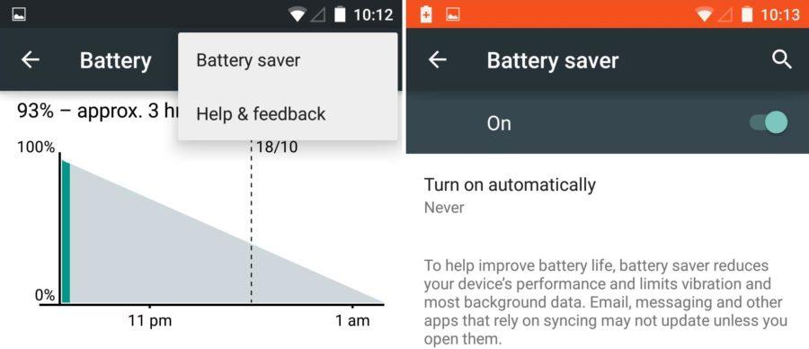 battery saver