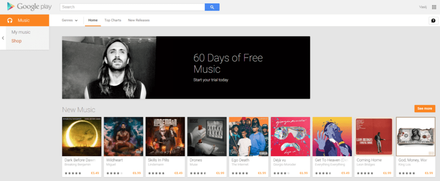 Google Play Music All Access 60 dana