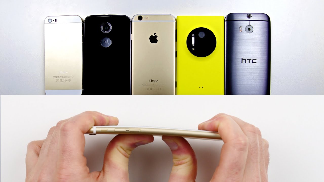 YouTube: Apple iPhone 6 Plus, iPhone 6, HTC One M8, Motorola Moto X, Nokia Lumia i Samsung Galaxy Note 3 test izdržljivosti savijanja