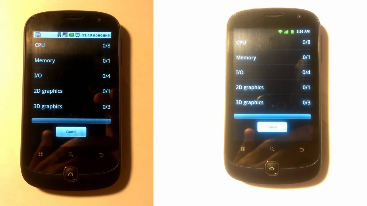 YouTube: test: Telenor One Touch Froyo vs Gingerbread