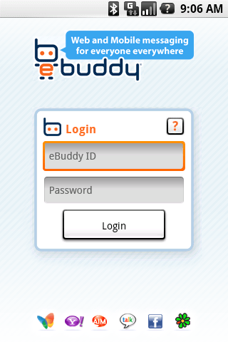 eBuddy for Android Login
