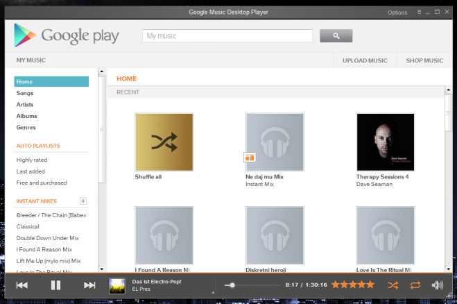 Google Music Desktop
