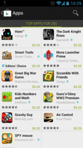 akcija Google Play Store