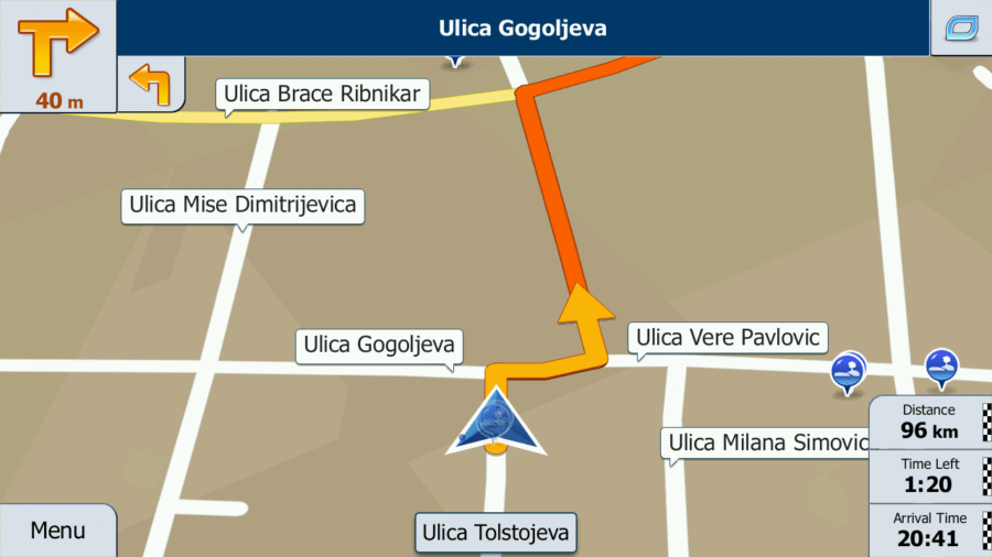 iGO GPS lokacija pronađena