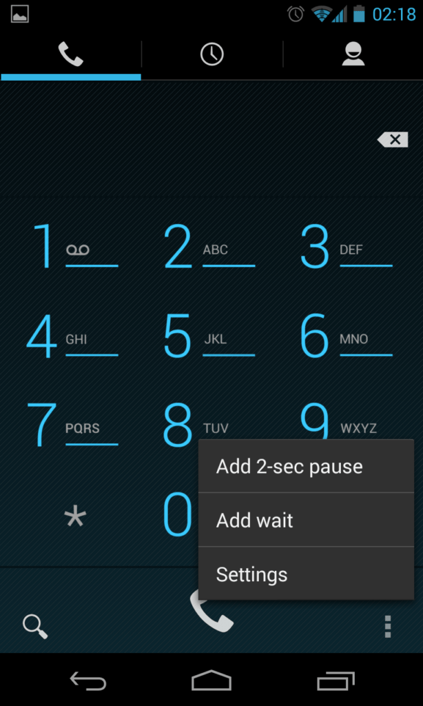 Android 4.3 dialer