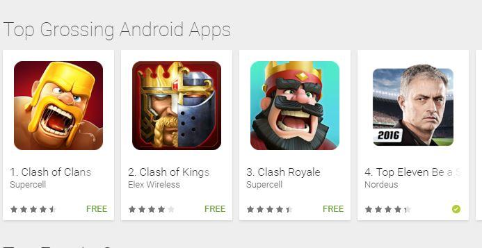  top grossing apps