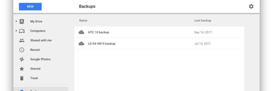 Google Drive Device Backup